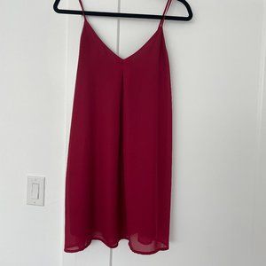 Maroon thin strap dress